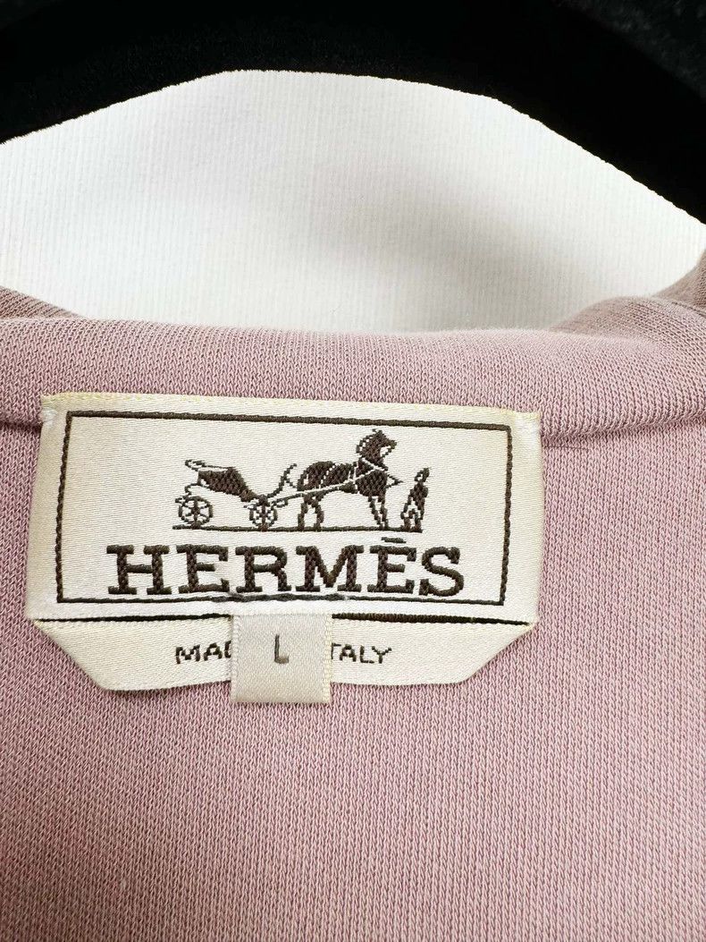 Hermes Hermes Pink Hoodie with Pocket Size L / US 10 / IT 46 - 2 Thumbnail