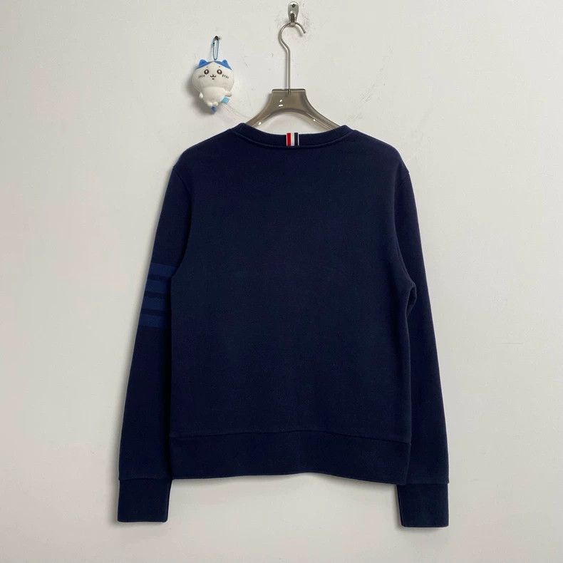 Thom Browne Thom Browne Navy Blue Stripe Sweatshirt - dmc Size US M / EU 48-50 / 2 - 3 Thumbnail