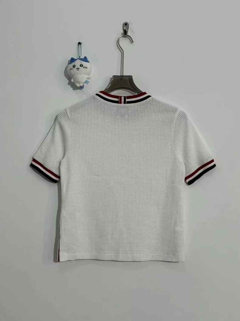 Thom Browne Thom Browne Short Sleeve Waffle Knit Top - dmc Size US M / EU 48-50 / 2 - 4 Thumbnail