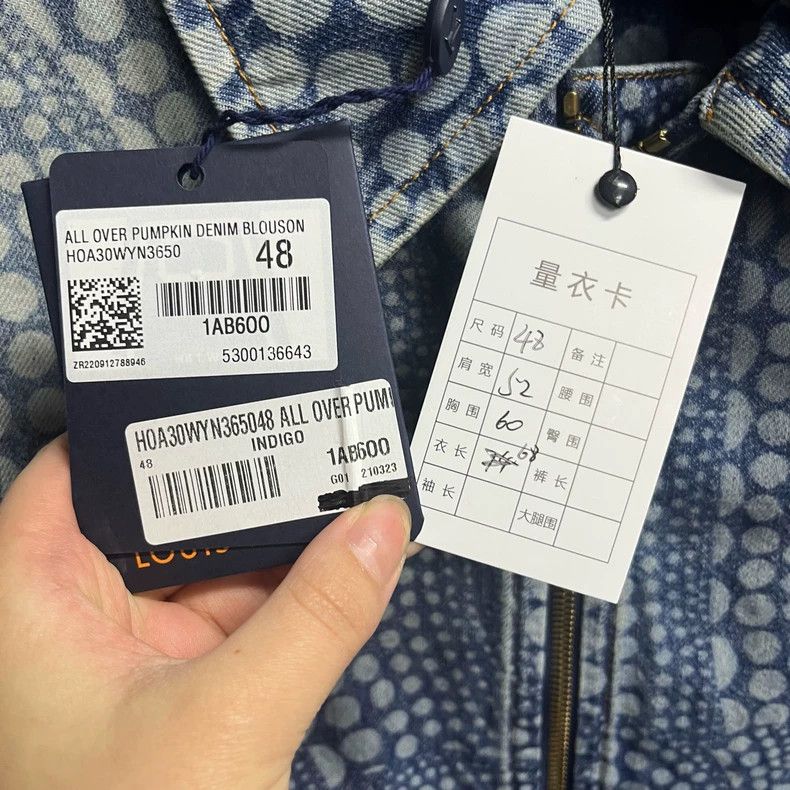 Louis Vuitton Louis Vuitton Blue Dotted Denim Jacket - dmc Size US L / EU 52-54 / 3 - 3 Thumbnail