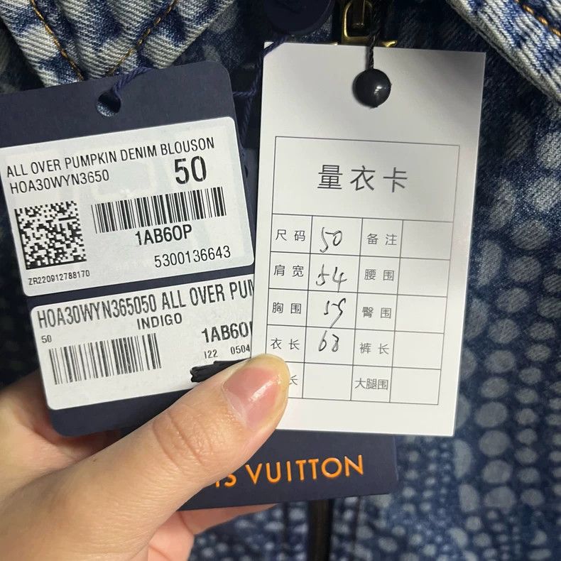 Louis Vuitton Louis Vuitton Blue Dotted Denim Jacket - dmc Size US L / EU 52-54 / 3 - 6 Thumbnail