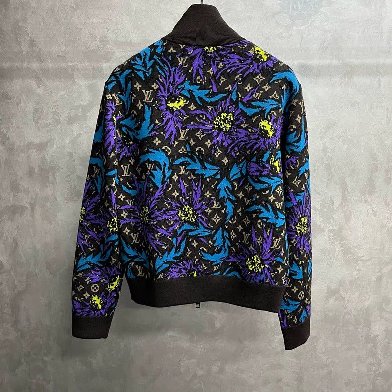Louis Vuitton Louis Vuitton Black Floral Zip Long Sleeve Jacket - dmc Size US XS / EU 42 / 0 - 5 Thumbnail