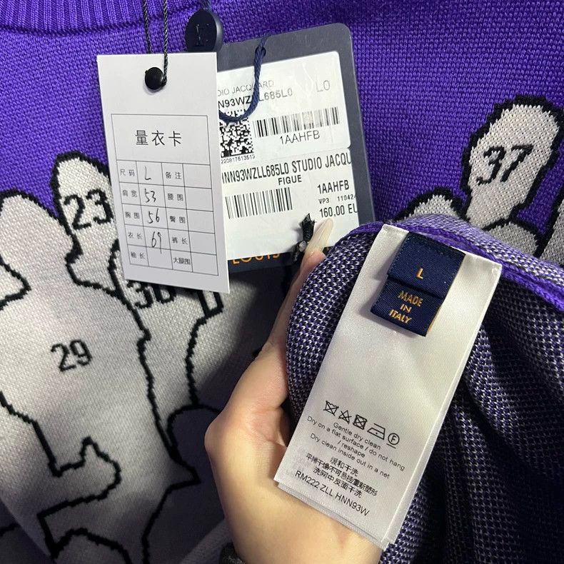 Louis Vuitton Louis Vuitton Purple Cartoon Logo Sweater - dmc Size US S / EU 44-46 / 1 - 5 Thumbnail