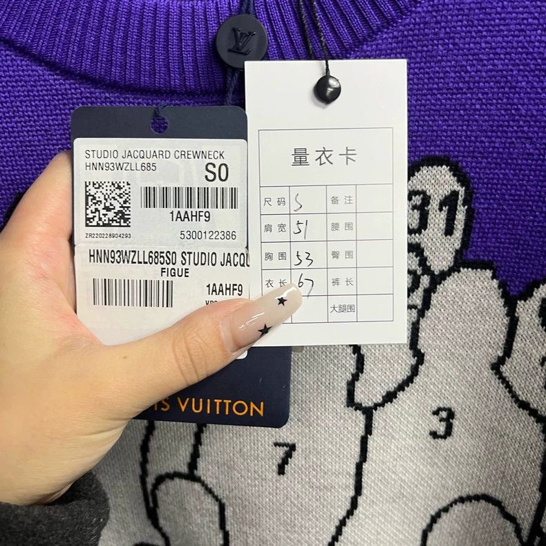 Louis Vuitton Louis Vuitton Purple Cartoon Logo Sweater - dmc Size US S / EU 44-46 / 1 - 2 Thumbnail