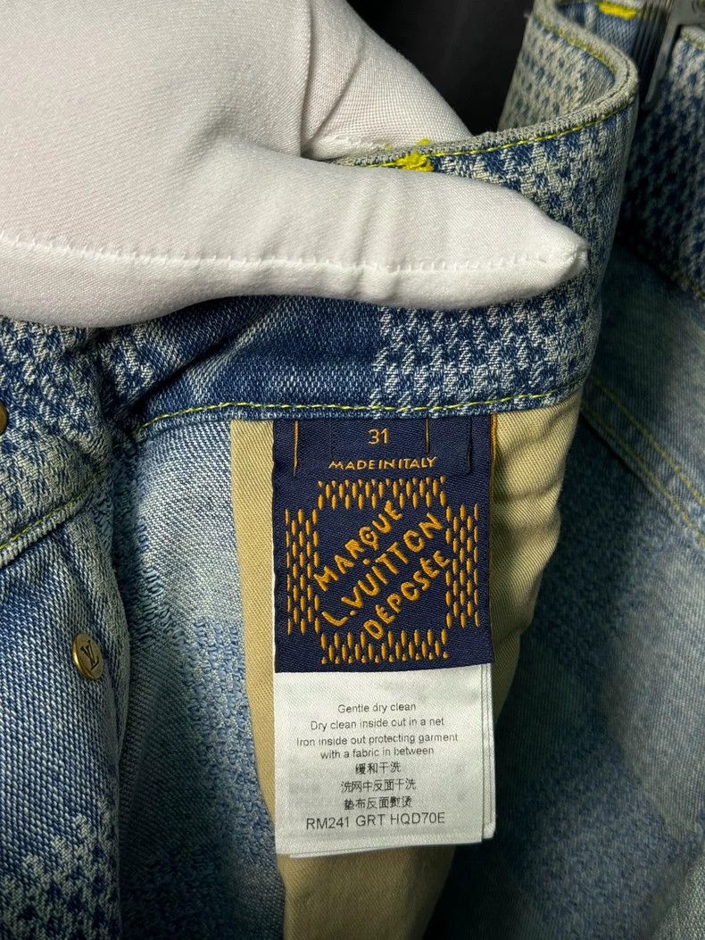 Louis Vuitton Louis Vuitton Blue Check Flared Jeans New - dmc Size US 27 - 7 Thumbnail