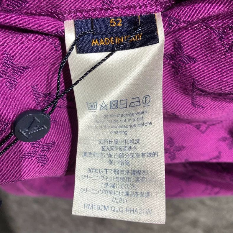 Louis Vuitton Purple Louis Vuitton Denim Jacket Size 52 - dmc Size US L / EU 52-54 / 3 - 3 Thumbnail
