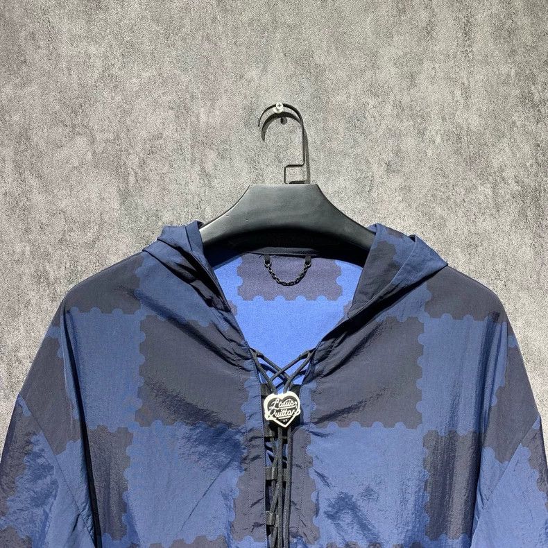 Louis Vuitton Blue Checkered Windbreaker Jacket from LV - dmc Size US XXL / EU 58 / 5 - 5 Thumbnail