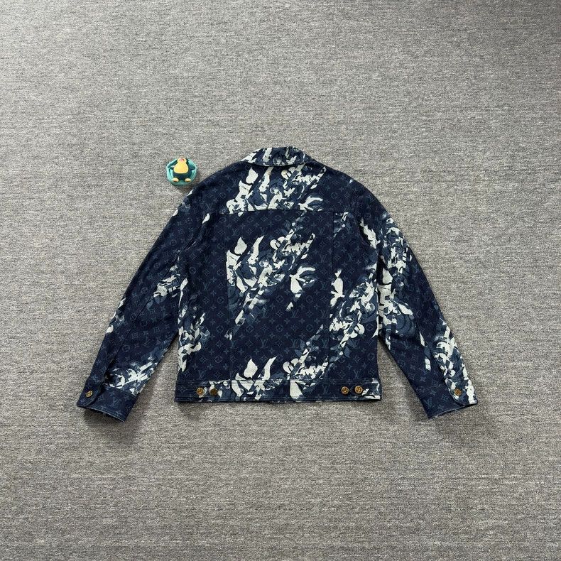 Louis Vuitton Blue Patterned Denim Jacket - dmc Size US L / EU 52-54 / 3 - 8 Thumbnail