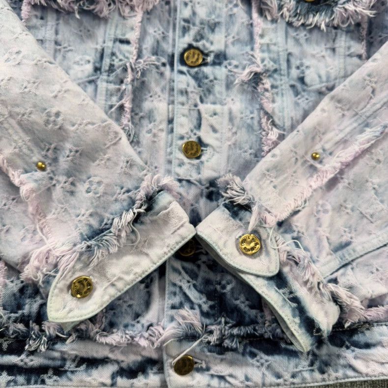 Louis Vuitton Vintage Distressed Light Purple Denim Jacket - dmc Size US L / EU 52-54 / 3 - 4 Thumbnail