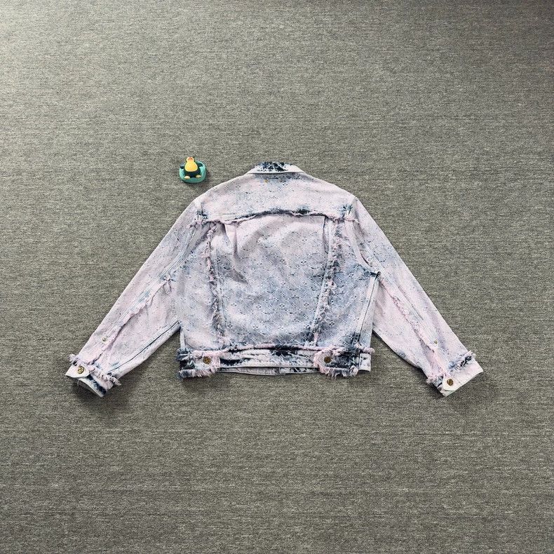 Louis Vuitton Vintage Distressed Light Purple Denim Jacket - dmc Size US L / EU 52-54 / 3 - 8 Thumbnail