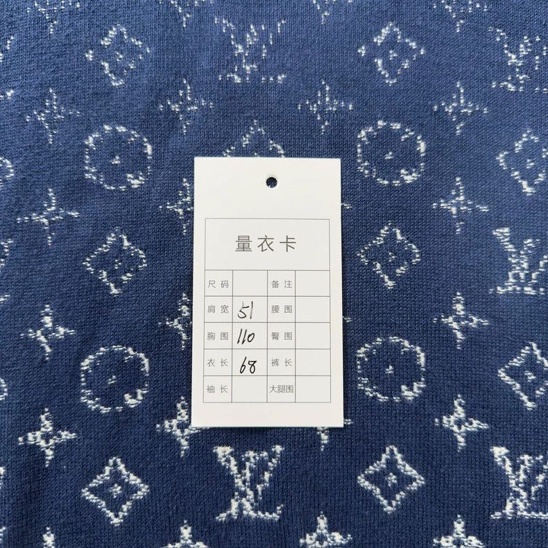 Louis Vuitton Blue Gradient Knit Sweater with Pattern - dmc Size US M / EU 48-50 / 2 - 5 Thumbnail