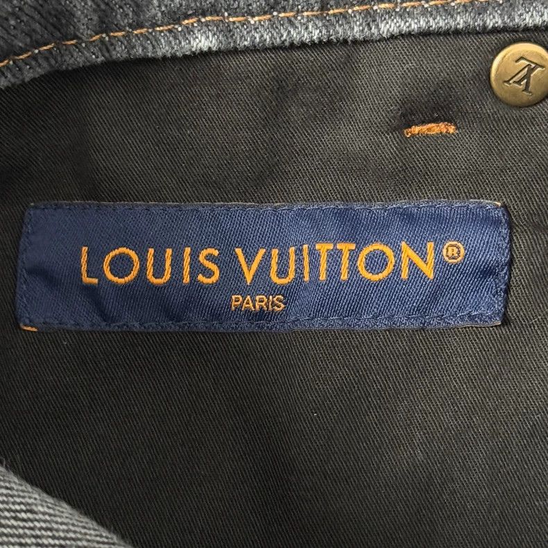 Louis Vuitton Black Irregular Printed Denim Pants - dmc Size US 34 / EU 50 - 4 Thumbnail