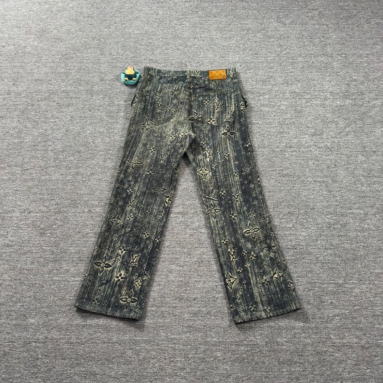 Louis Vuitton Floral Patchwork Denim Pants - dmc Size US 32 / EU 48 - 7 Thumbnail