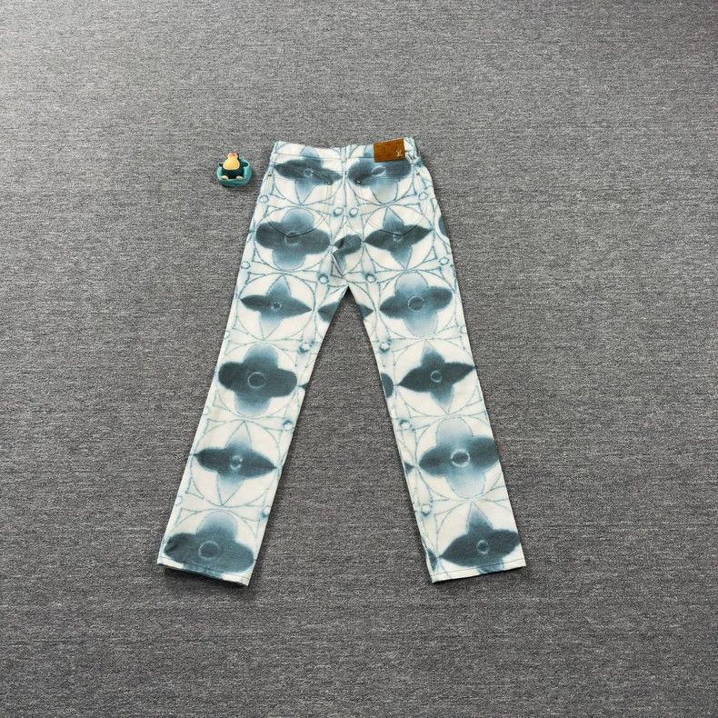 Louis Vuitton Blue Denim Pants with Tie-Dye Print - dmc Size US 32 / EU 48 - 7 Thumbnail
