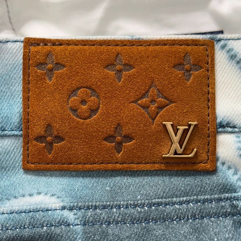 Louis Vuitton Blue Denim Pants with Tie-Dye Print - dmc Size US 32 / EU 48 - 6 Thumbnail