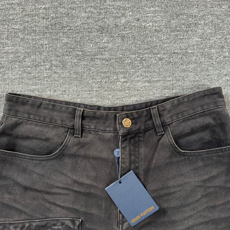 Louis Vuitton Vintage Printed Black Denim Pants - dmc Size US 32 / EU 48 - 2 Thumbnail