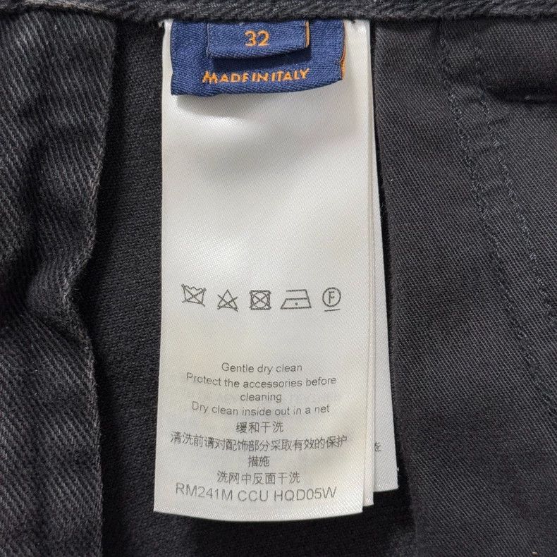 Louis Vuitton Vintage Printed Black Denim Pants - dmc Size US 32 / EU 48 - 4 Thumbnail