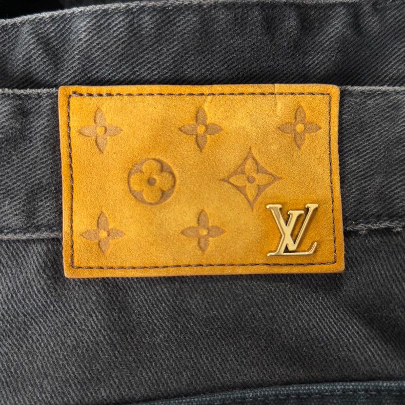 Louis Vuitton Vintage Printed Black Denim Pants - dmc Size US 32 / EU 48 - 6 Thumbnail