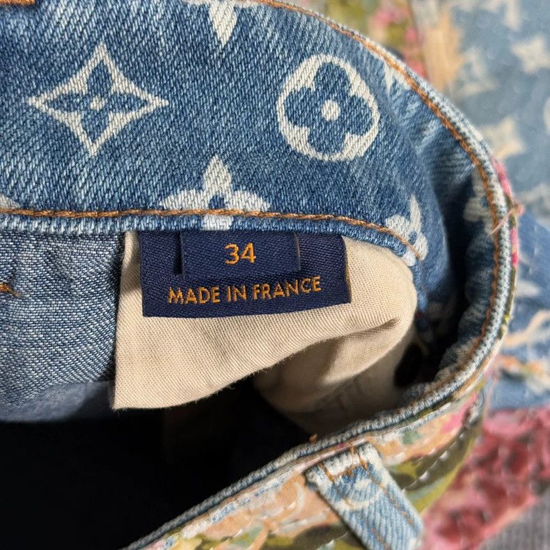 Louis Vuitton Floral Patchwork Denim Pants - dmc Size US 34 / EU 50 - 5 Thumbnail