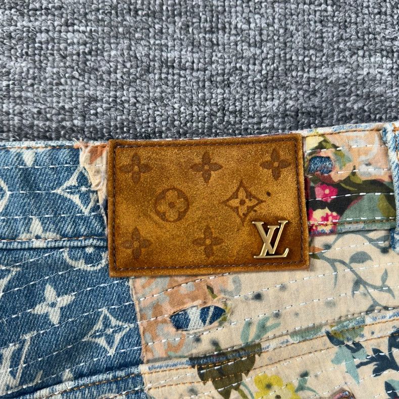 Louis Vuitton Floral Patchwork Denim Pants - dmc Size US 34 / EU 50 - 6 Thumbnail