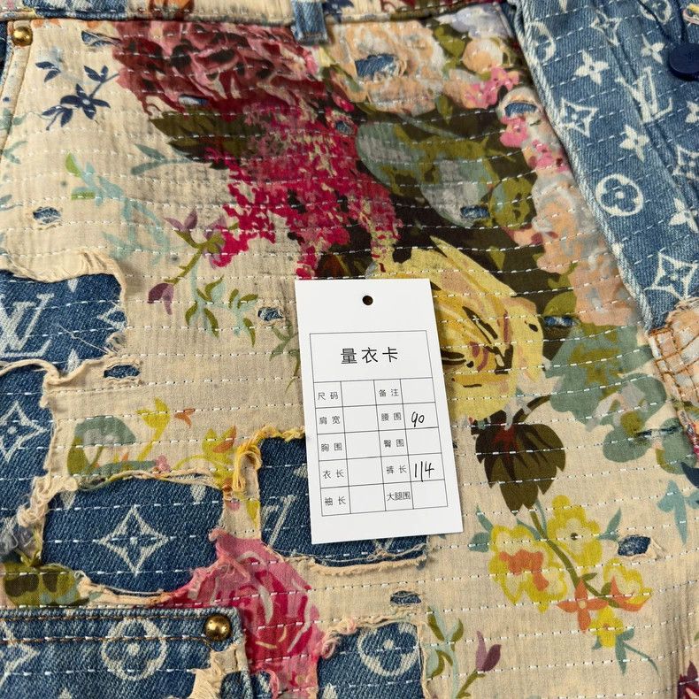 Louis Vuitton Floral Patchwork Denim Pants - dmc Size US 34 / EU 50 - 8 Thumbnail