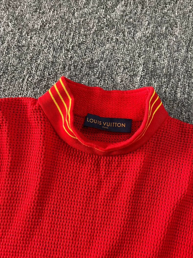 Louis Vuitton Louis Vuitton Red Knitted Top with Logo - dmc Size US S / EU 44-46 / 1 - 4 Thumbnail