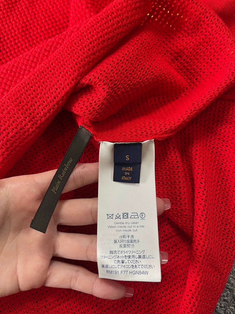 Louis Vuitton Louis Vuitton Red Knitted Top with Logo - dmc Size US S / EU 44-46 / 1 - 7 Thumbnail