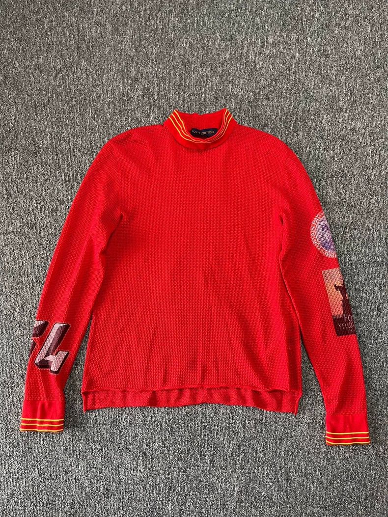 Louis Vuitton Louis Vuitton Red Knitted Top with Logo - dmc Size US S / EU 44-46 / 1 - 2 Thumbnail