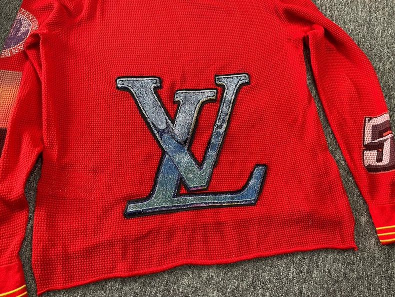 Louis Vuitton Louis Vuitton Red Knitted Top with Logo - dmc Size US S / EU 44-46 / 1 - 8 Thumbnail