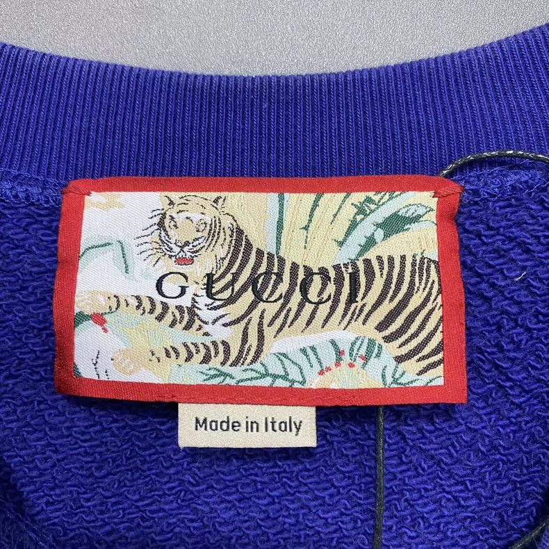 Gucci Gucci Tiger Print Sweatshirt in Blue - dmc Size US S / EU 44-46 / 1 - 5 Thumbnail