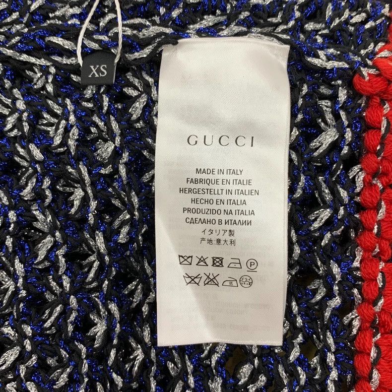 Gucci Gucci Navy Striped Lace Cardigan Sweater - dmc Size US XS / EU 42 / 0 - 7 Thumbnail