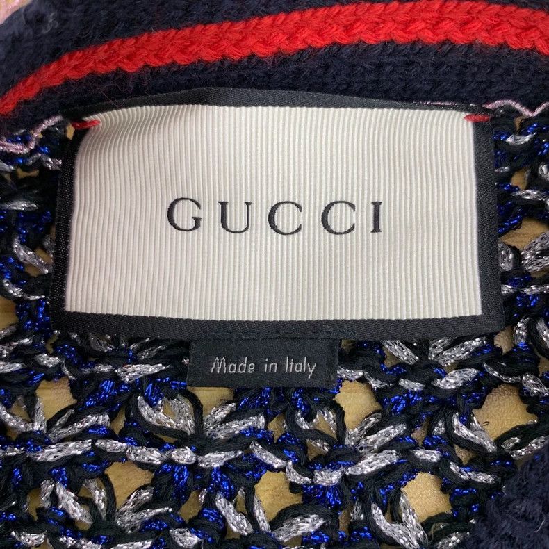 Gucci Gucci Navy Striped Lace Cardigan Sweater - dmc Size US XS / EU 42 / 0 - 6 Thumbnail
