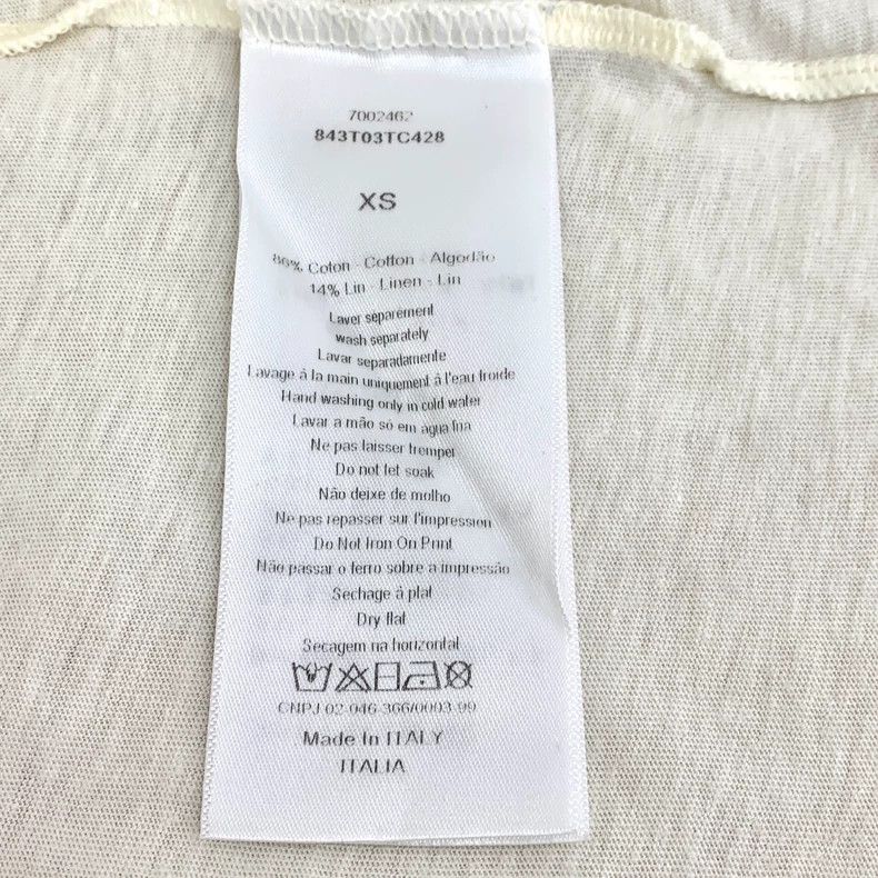 Dior Christian Dior White Logo Cotton T-Shirt - dmc Size US XS / EU 42 / 0 - 7 Thumbnail