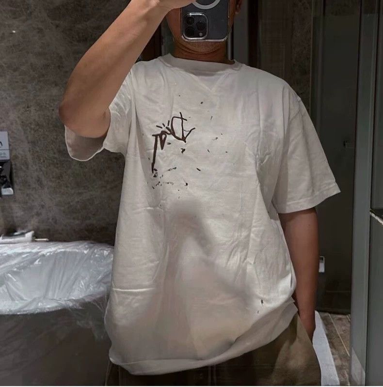Dior Dior x Travis Scott White Logo T-Shirt - dmc Size US XXL / EU 58 / 5 - 9 Thumbnail