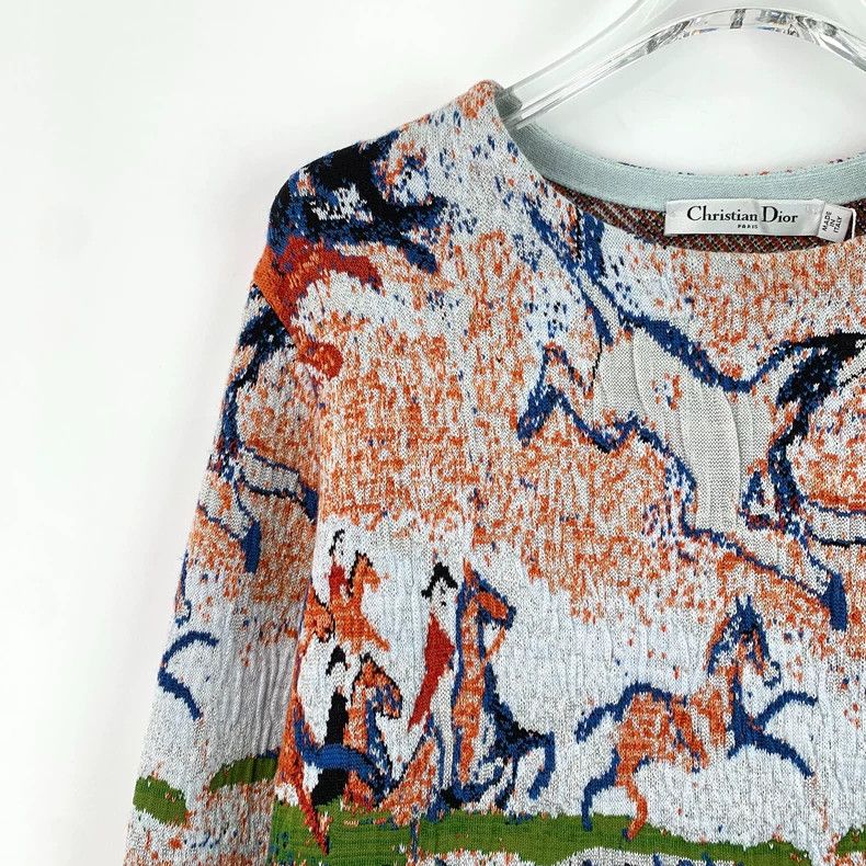Dior Christian Dior Multicolor Long Sleeve Sweater - dmc Size US XXS / EU 40 - 3 Thumbnail