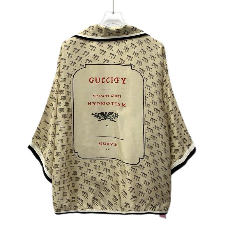 Gucci Gucci Yellow Logo Print Short Sleeve Shirt - dmc Size US M / EU 48-50 / 2 - 2 Thumbnail