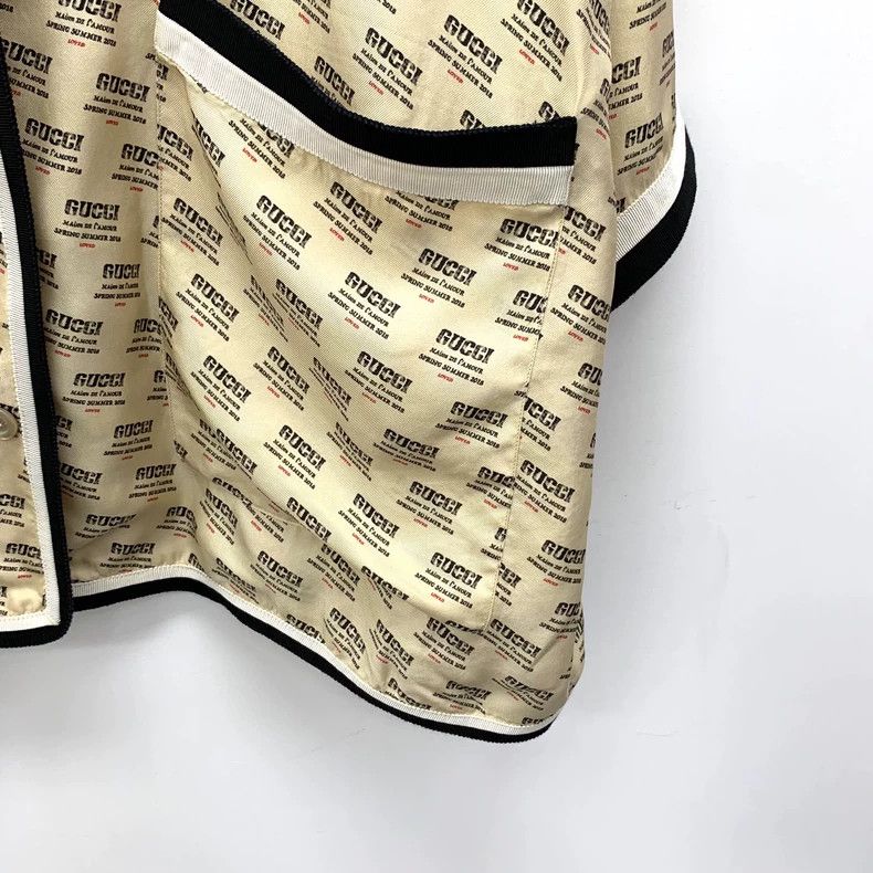 Gucci Gucci Yellow Logo Print Short Sleeve Shirt - dmc Size US M / EU 48-50 / 2 - 4 Thumbnail