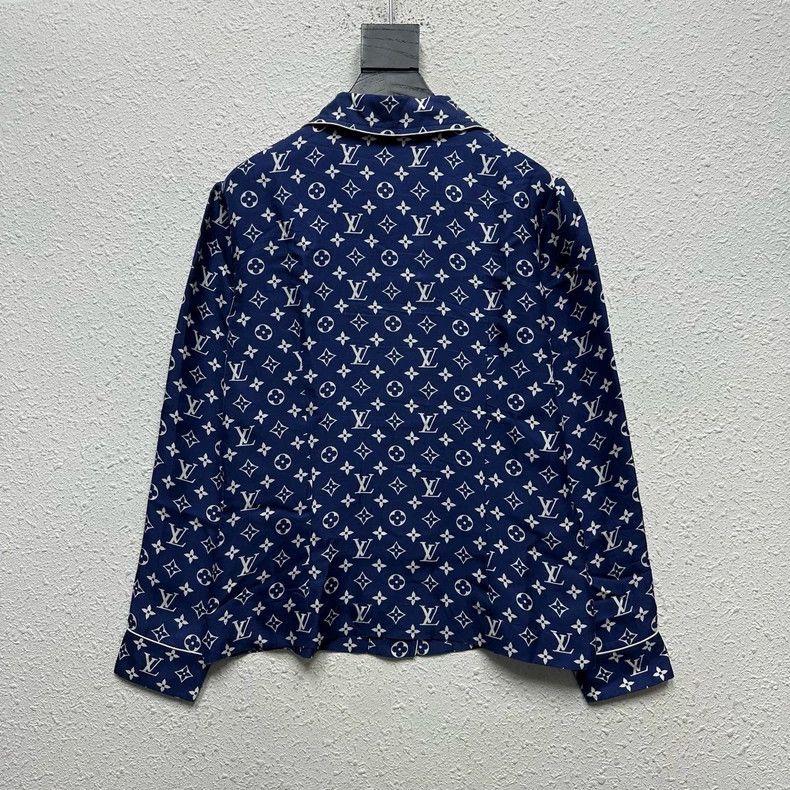 Louis Vuitton Louis Vuitton Deep Blue Long Sleeve Shirt - dmc Size US S / EU 44-46 / 1 - 2 Thumbnail