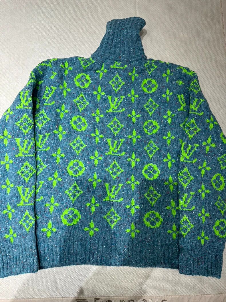 Louis Vuitton LV Knit Cardigan in Fluorescent Green and Blue - dmc Size US M / EU 48-50 / 2 - 7 Thumbnail