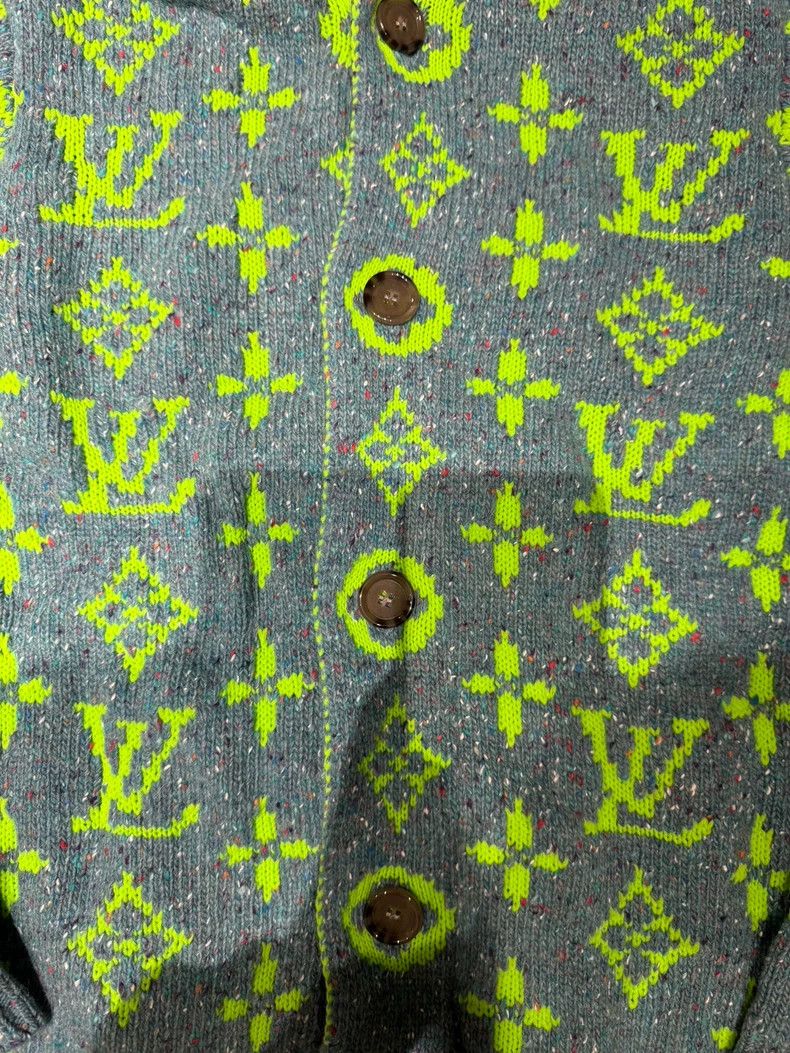 Louis Vuitton LV Knit Cardigan in Fluorescent Green and Blue - dmc Size US M / EU 48-50 / 2 - 3 Thumbnail
