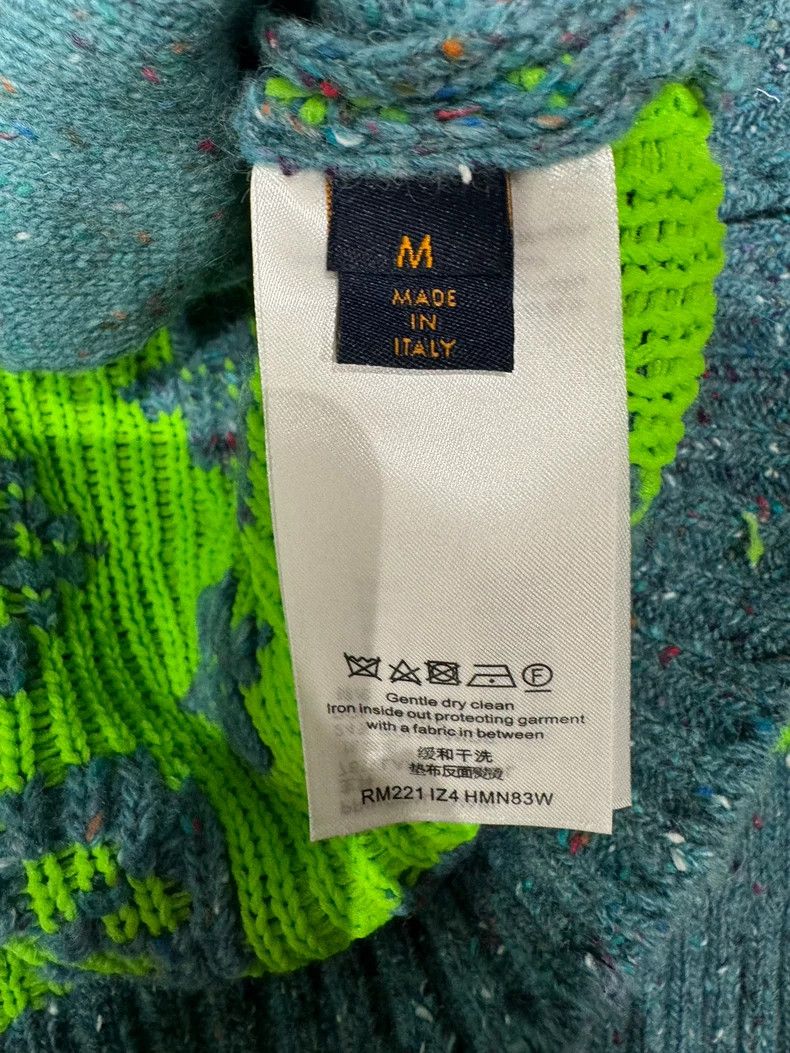 Louis Vuitton LV Knit Cardigan in Fluorescent Green and Blue - dmc Size US M / EU 48-50 / 2 - 5 Thumbnail