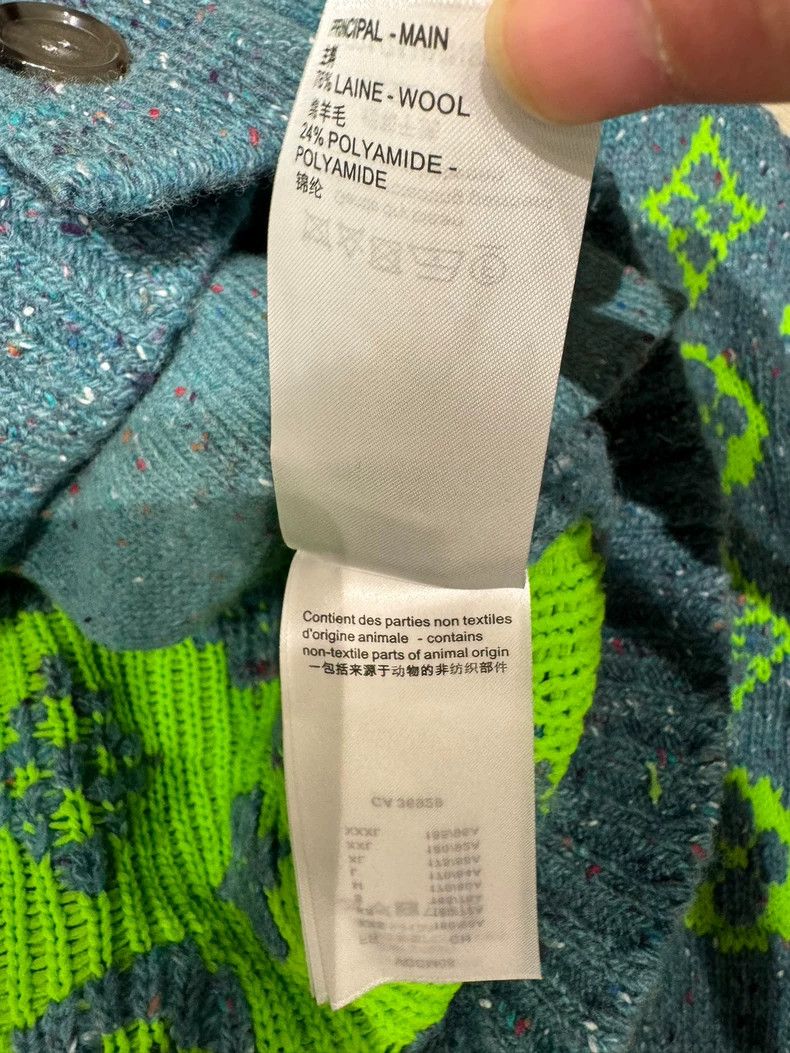 Louis Vuitton LV Knit Cardigan in Fluorescent Green and Blue - dmc Size US M / EU 48-50 / 2 - 6 Thumbnail