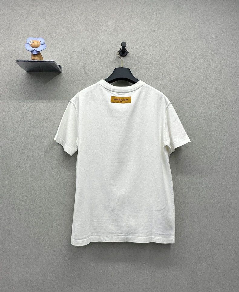 Louis Vuitton Louis Vuitton White Short Sleeve Embroidered Tee - dmc Size US S / EU 44-46 / 1 - 2 Thumbnail