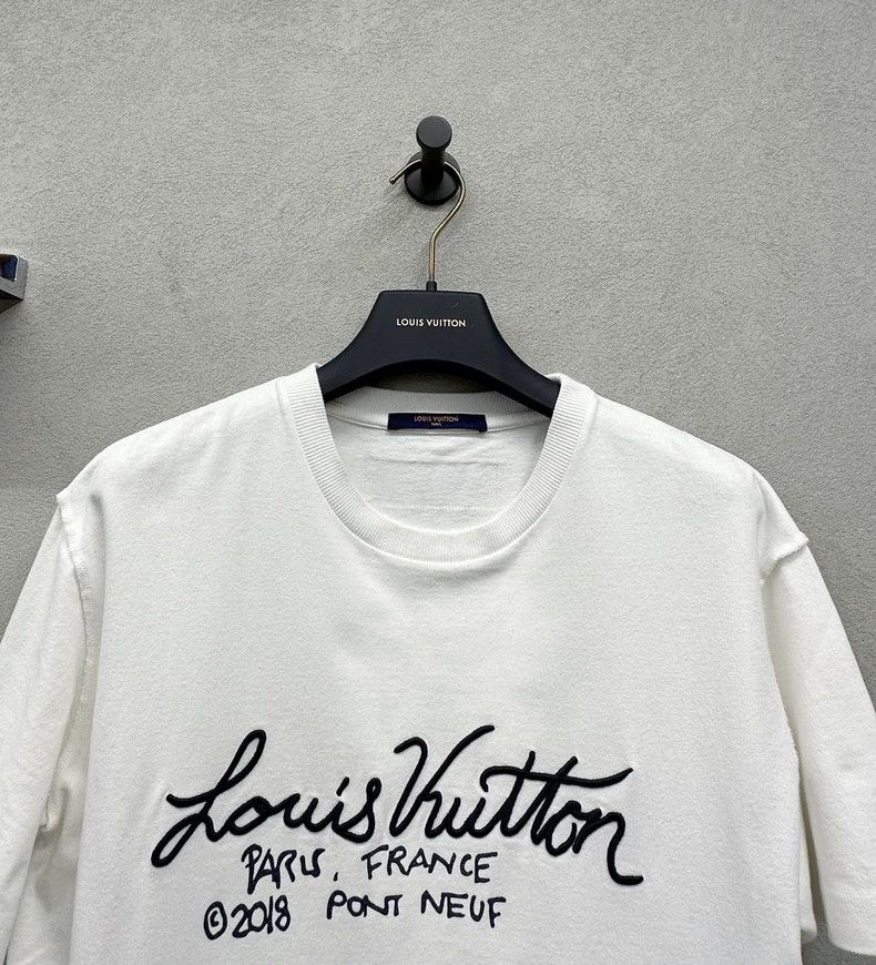 Louis Vuitton Louis Vuitton White Short Sleeve Embroidered Tee - dmc Size US S / EU 44-46 / 1 - 3 Thumbnail