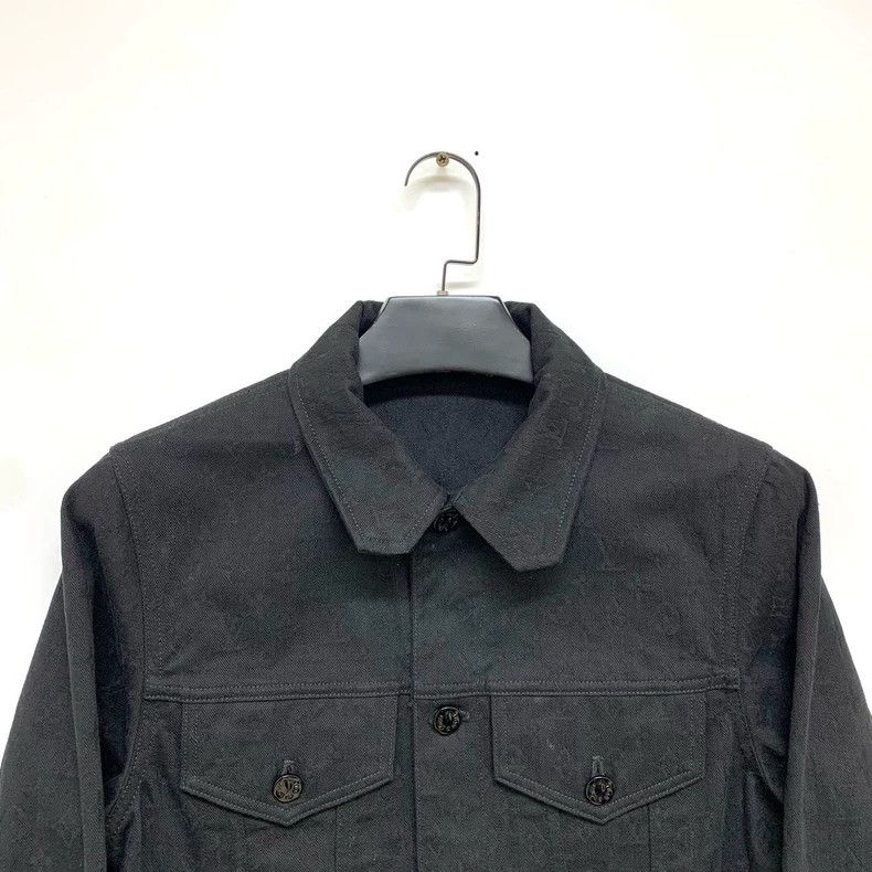 Louis Vuitton LV Dark Pattern Denim Jacket Size 44 - dmc Size US L / EU 52-54 / 3 - 3 Thumbnail