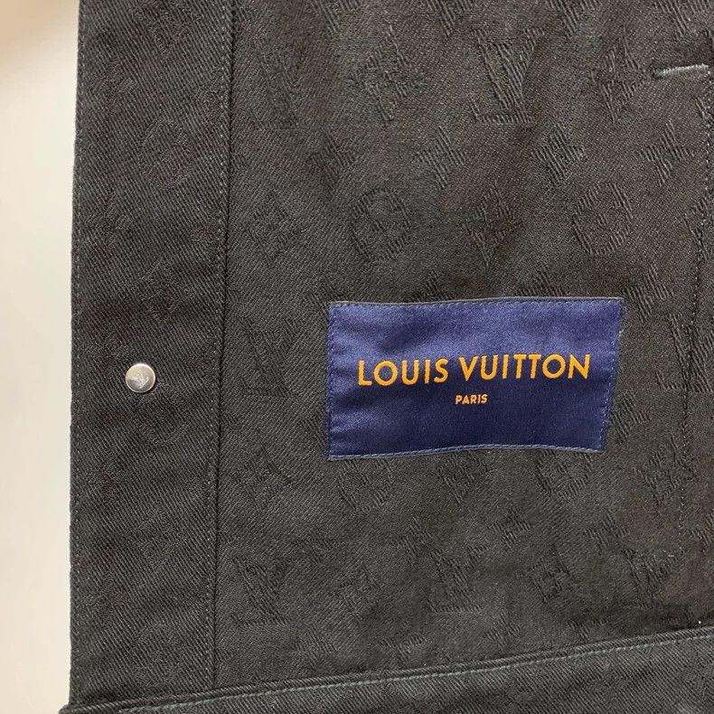 Louis Vuitton LV Dark Pattern Denim Jacket Size 44 - dmc Size US L / EU 52-54 / 3 - 2 Thumbnail