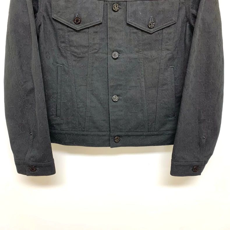 Louis Vuitton LV Dark Pattern Denim Jacket Size 44 - dmc Size US L / EU 52-54 / 3 - 4 Thumbnail