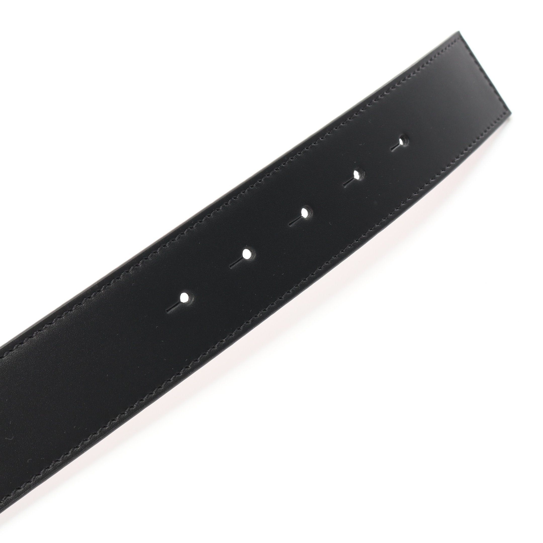 Loewe Loewe Anagram Belt Leather Black Brown Reversible Silver Hardware Size ONE SIZE - 3 Thumbnail
