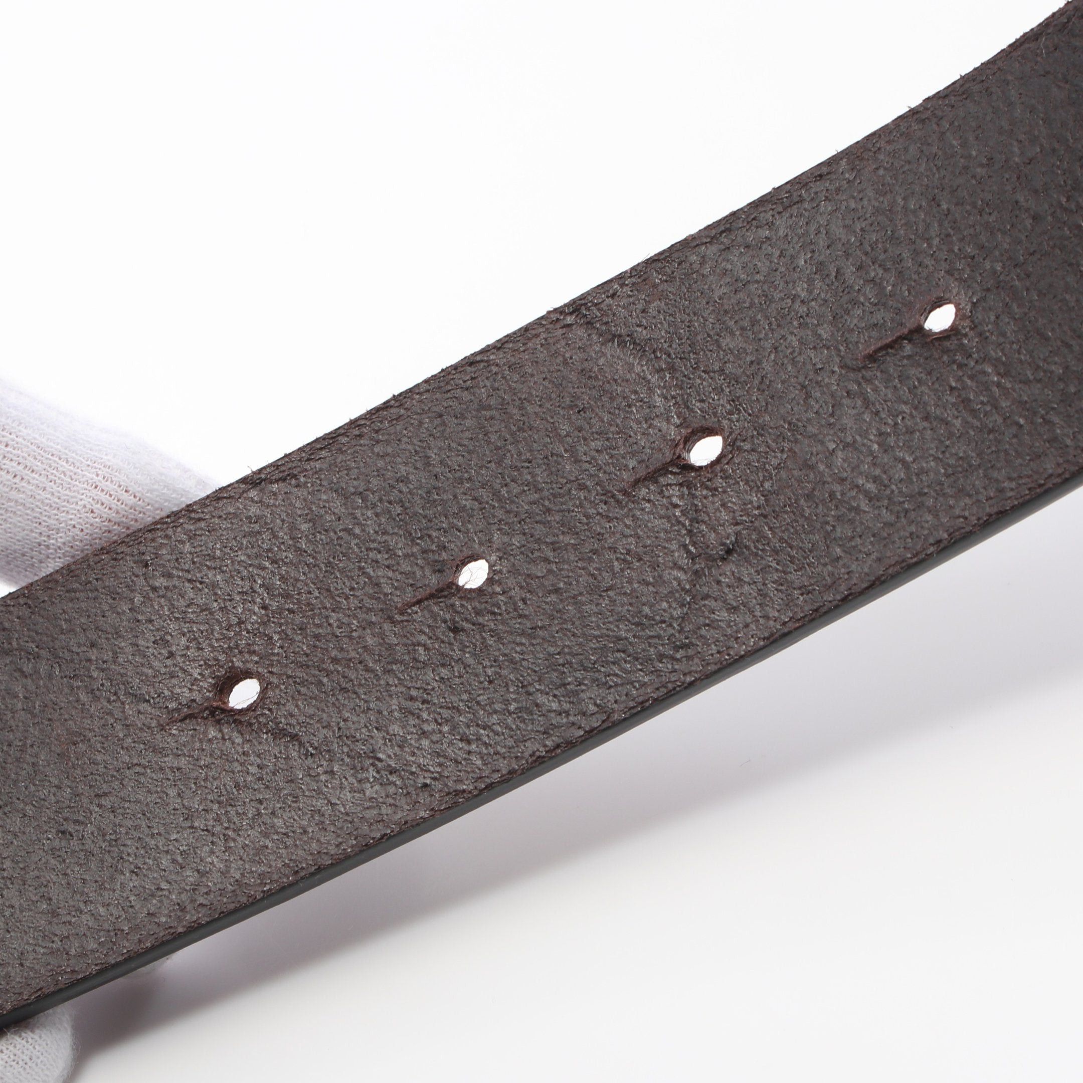 Loewe Loewe Chunky Anagram Belt Leather Dark Brown Size ONE SIZE - 5 Thumbnail