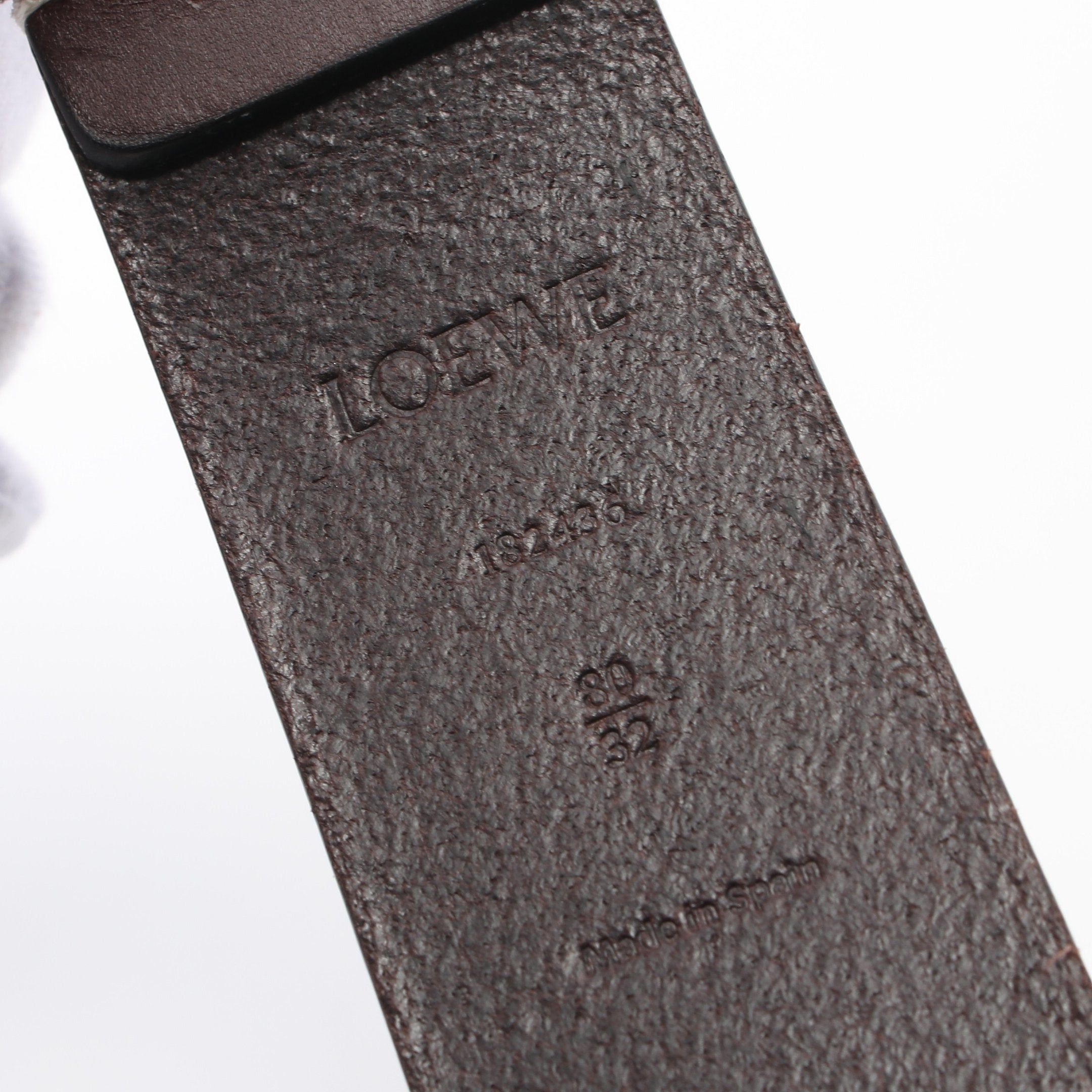 Loewe Loewe Chunky Anagram Belt Leather Dark Brown Size ONE SIZE - 4 Thumbnail